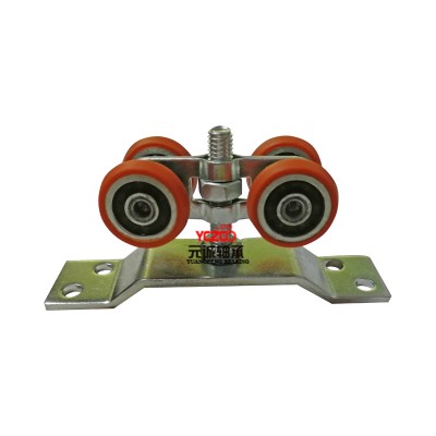 Low noise aluminum profile door upper roller with base